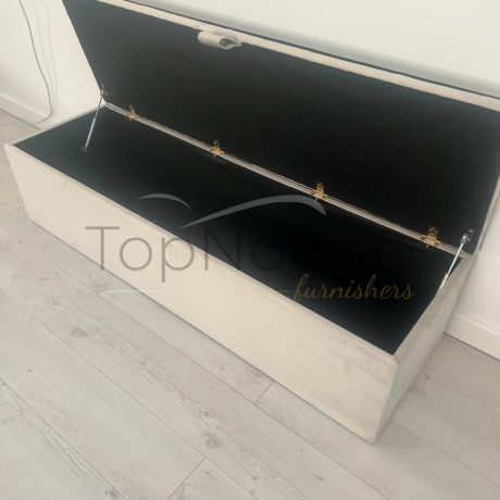 Ottoman Storage Box with Black Piping - Image 2