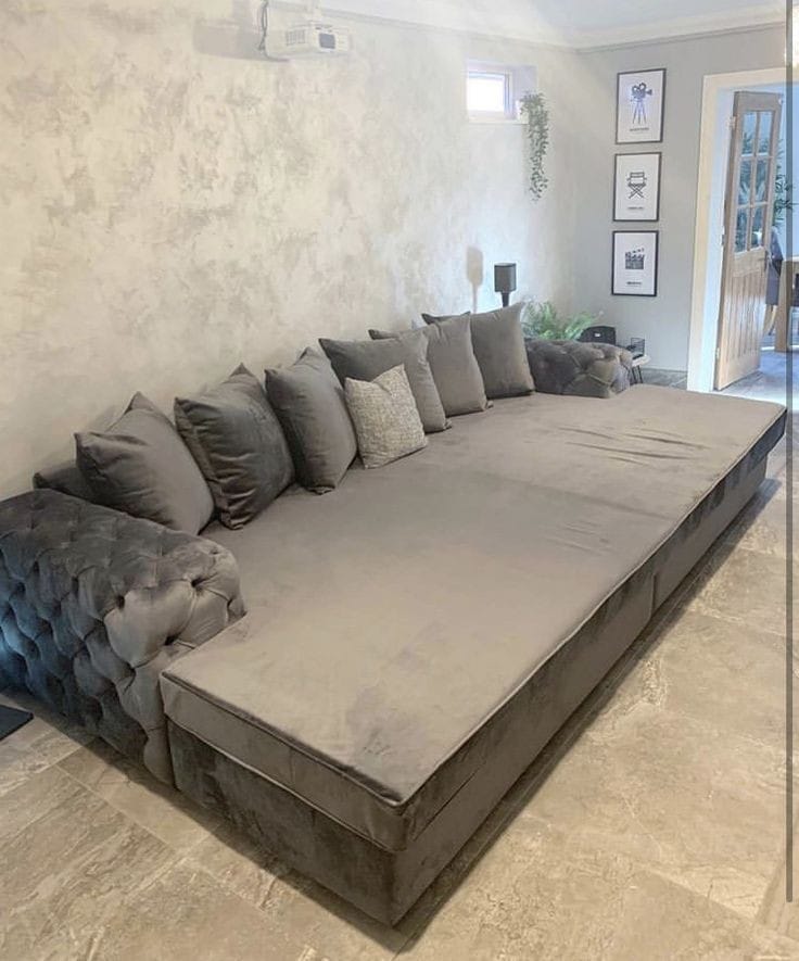 Custom-Size-Cinema-Sofa-Bed.jpg CUSTOM SIZE CINEMA SOFA BED / TV SOFA WITH CHESTERFIELD SIDES - Image 1