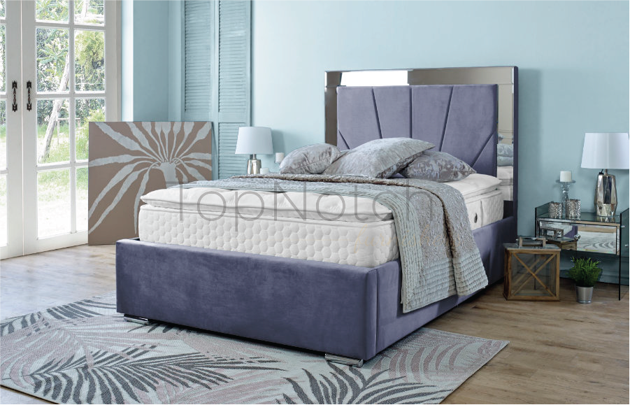 Nova Mirror Bed with Gas lift Storage