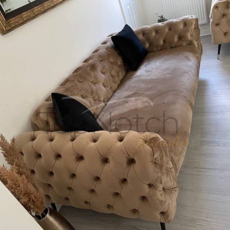 Deep Buttoned Oakley Sofa Set - Image 2