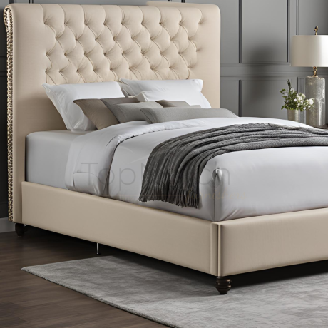 Hamilton Tufted Wingback Bed - Image 2